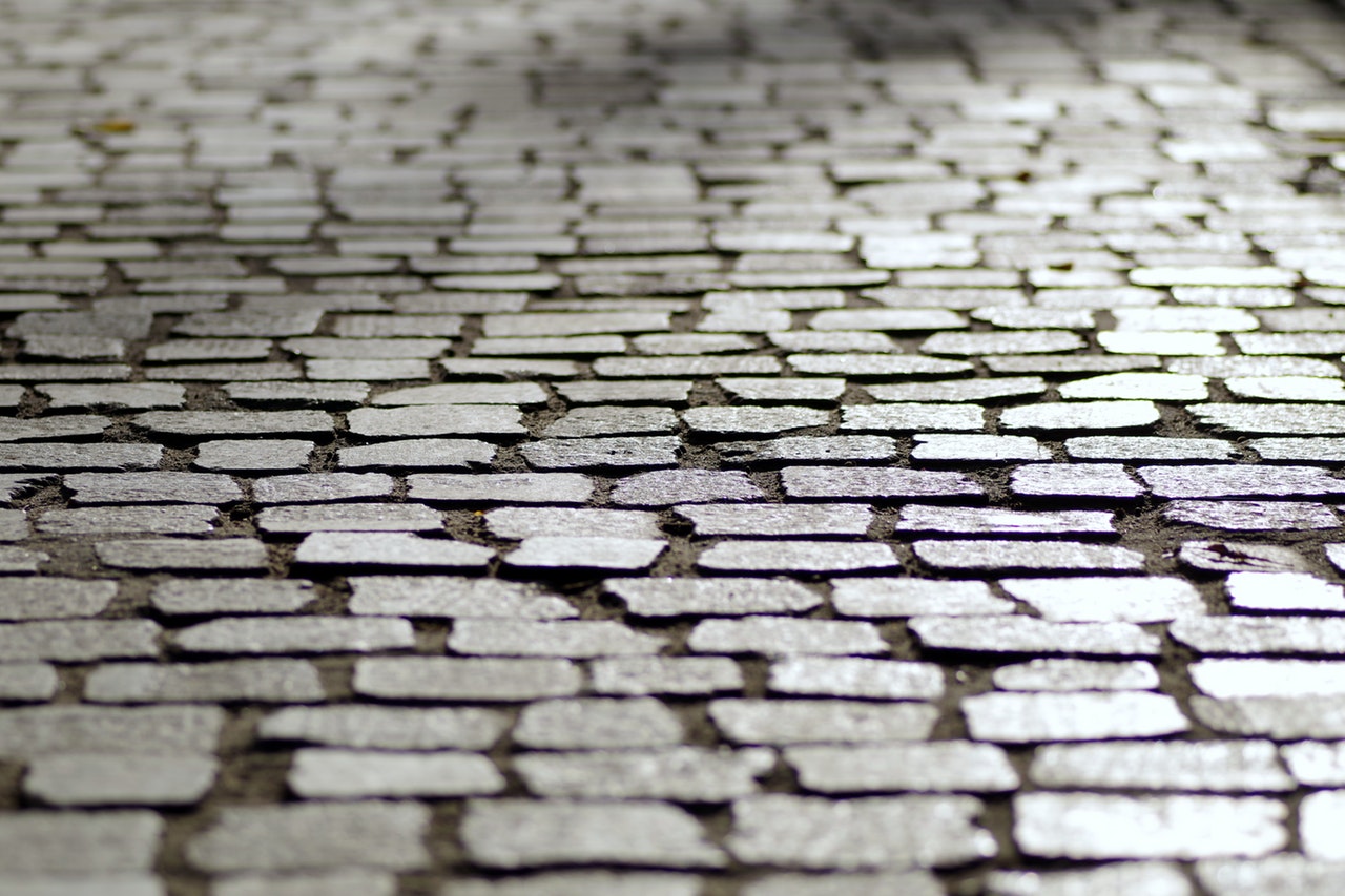 gray stone pathway